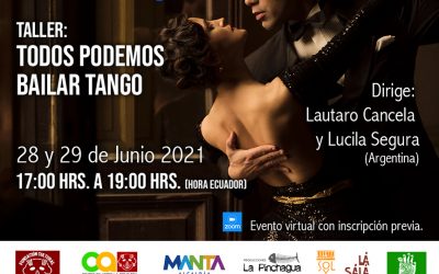 Taller: Todos Podemos Bailar Tango  Encuentro Internacional Manta por la Danza 2021
